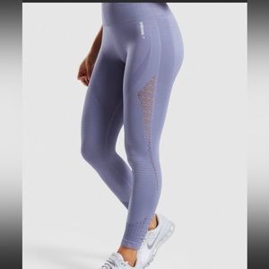 Gymshark energy+ seamless leggings- steel blue, size M